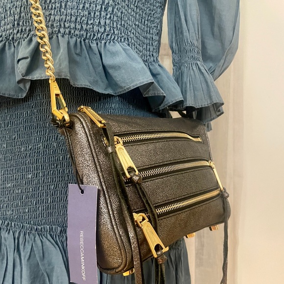 Rebecca Minkoff Bags Rebecca Minkoff Mini Mac Metallic Zippers Crossbody Poshmark